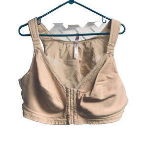 Intimates for All Front Closure Beige Wireless Unisex Bra Size 52 C Adj Straps